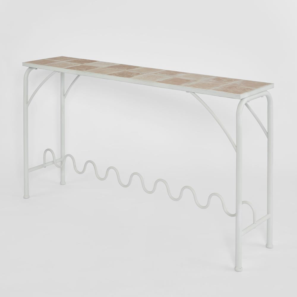 Wira Console Outdoor White with tiled top