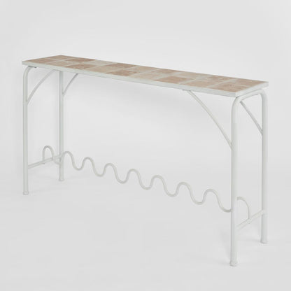 Wira Console Outdoor White with tiled top