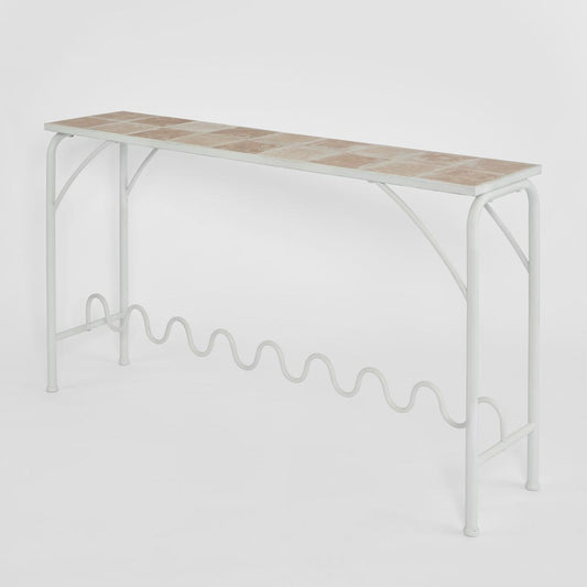 Wira Console Outdoor White with tiled top
