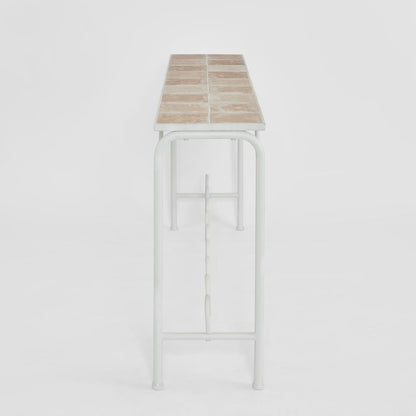 Wira Console Outdoor White with tiled top
