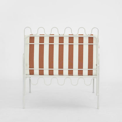 Wira Arm Chair Outdoor Terracotta/White Stripe Cushions