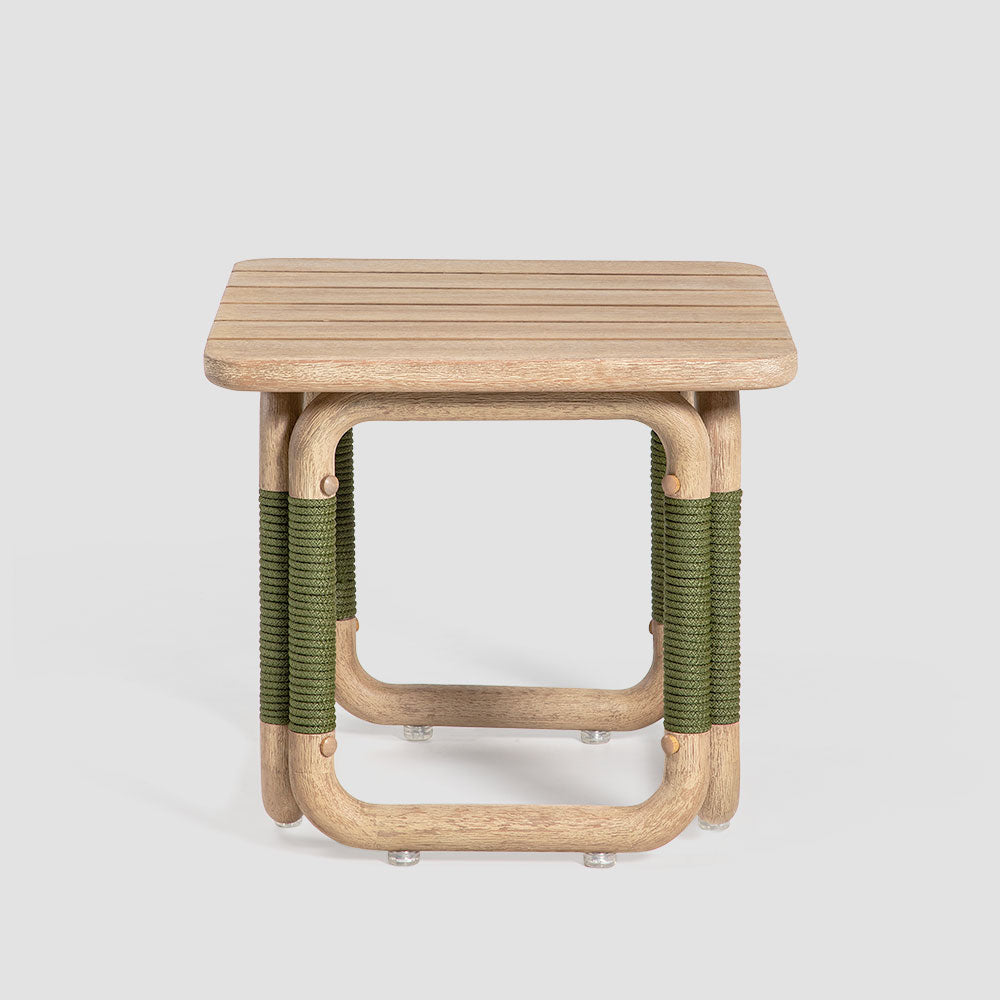 Vita Outdoor Side Table Natural & Green