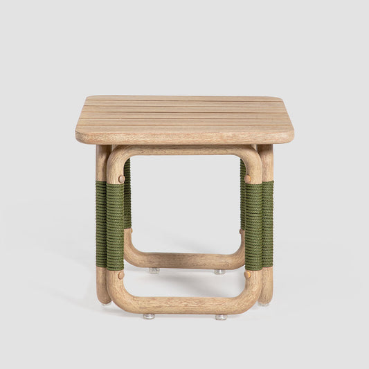 Vita Outdoor Side Table Natural & Green