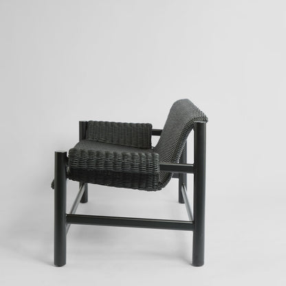 Riven Outdoor Occasional Sofa Black