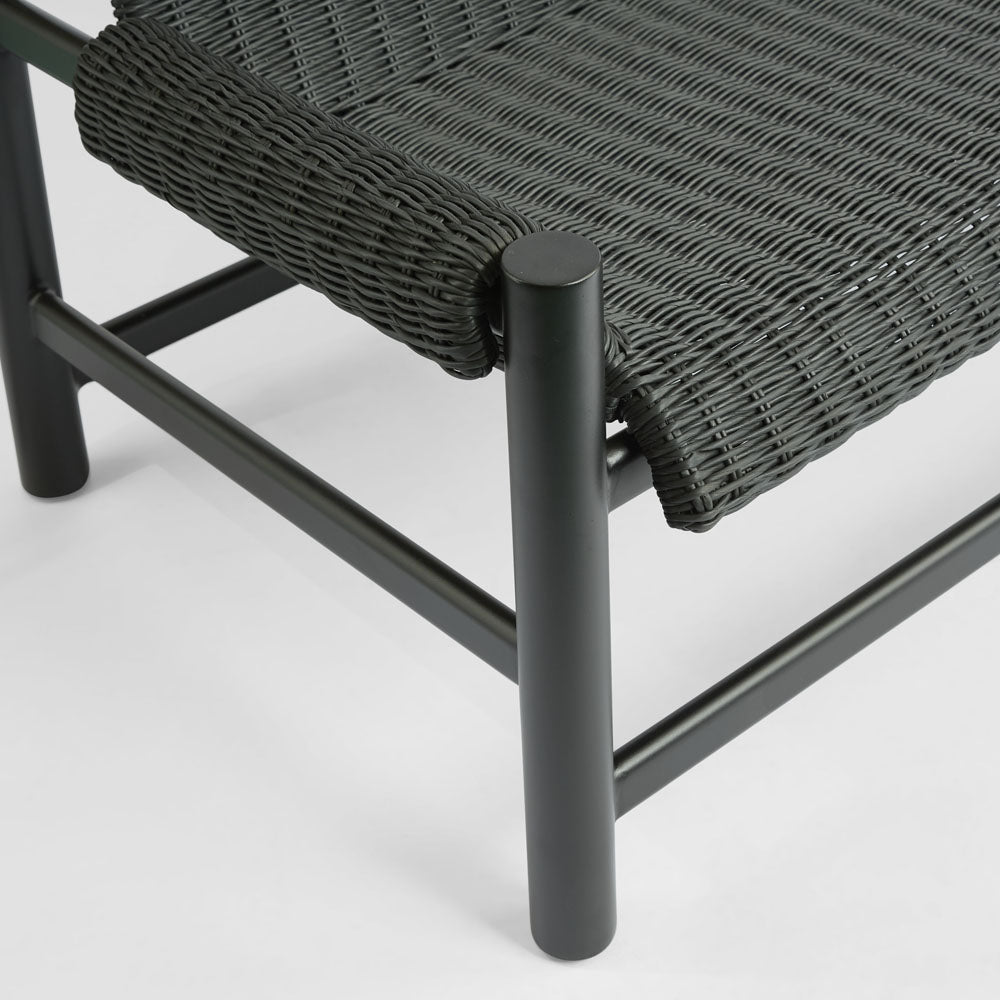Riven Outdoor Occasional Sofa Black