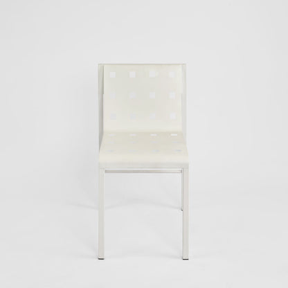 Grid Dining Chair Outdoor White