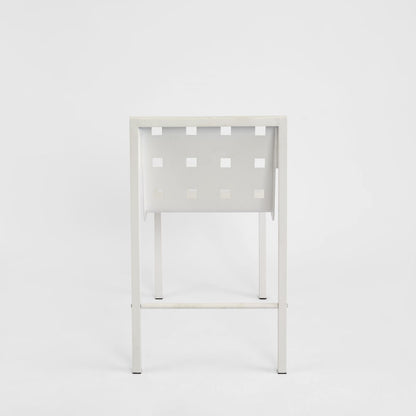 Grid Dining Chair Outdoor White