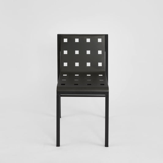 Grid Dining Chair Outdoor Black