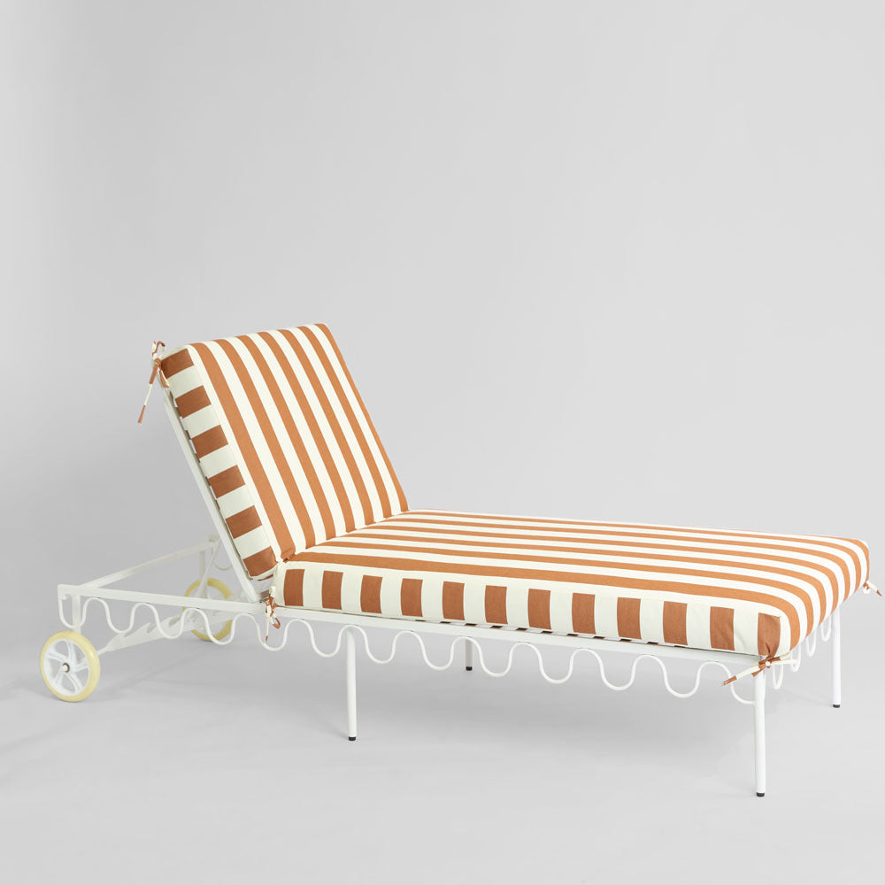 Wira Sunlounge Outdoor Terracotta/White Stripe Cushion