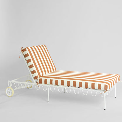 Wira Sunlounge Outdoor Terracotta/White Stripe Cushion