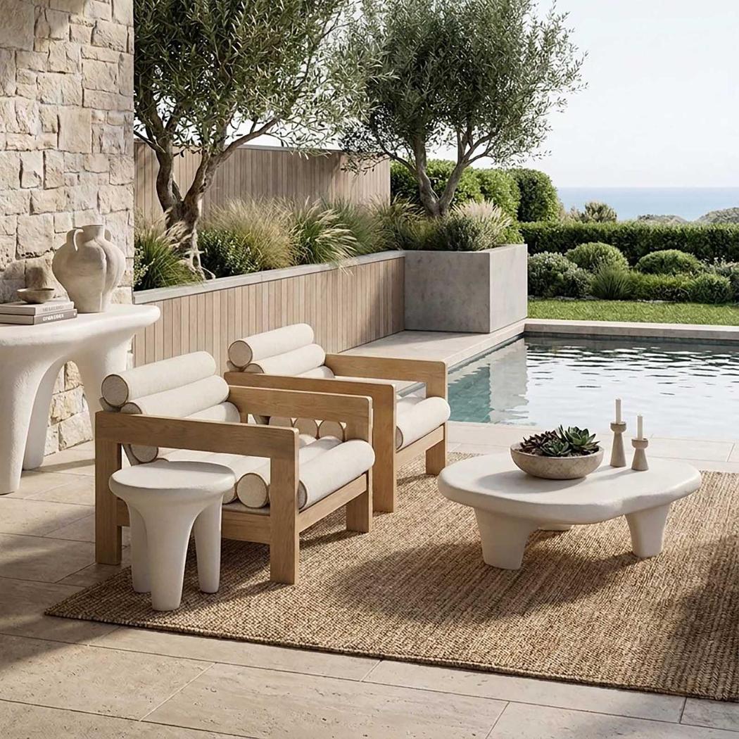 Ava Armchair Ivory Natural