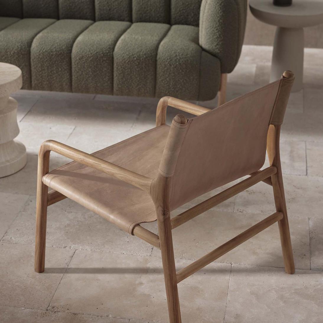 Miles Leather Sling ArmChair