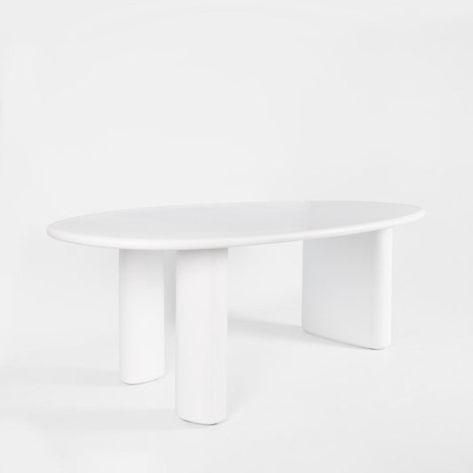 Oko Dining Table Outdoor White 140cm x 220cm x 75cm