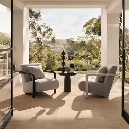 Argo Armchair Ecru with black frame Outdoor