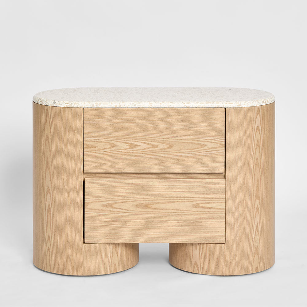 Arlo Bedside Light Oak & Terrazzo