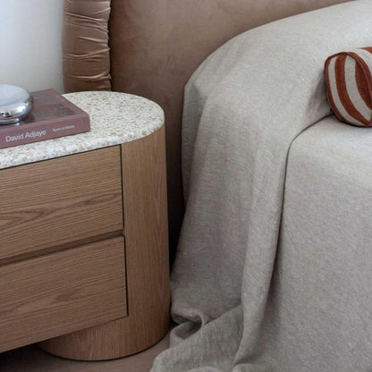 Arlo Bedside Light Oak & Terrazzo