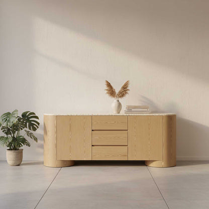 Arlo Sideboard Light Oak & Terrazzo