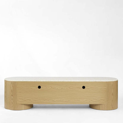 Arlo Entertainment Unit Light Oak & Terrazzo