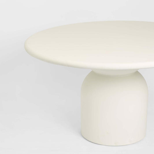 Olive Outdoor Dining Table White 130cm