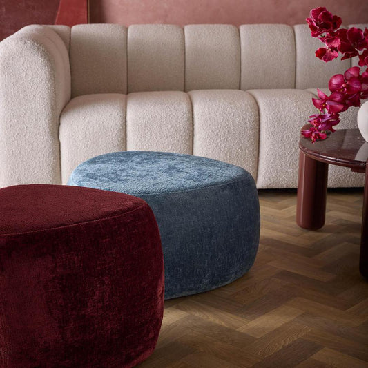 Pebble Small Ottoman Ruby