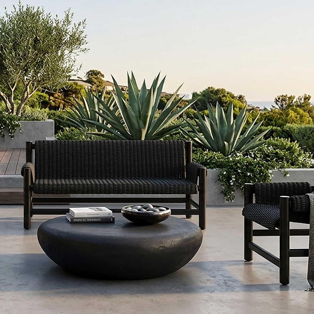 Sedona Outdoor Large Coffee Table Black
