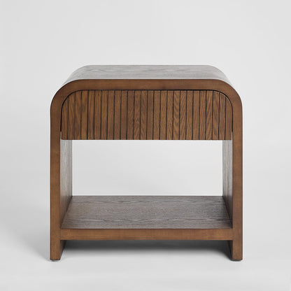 Marcel Bedside 1 Drawer Dark Walnut