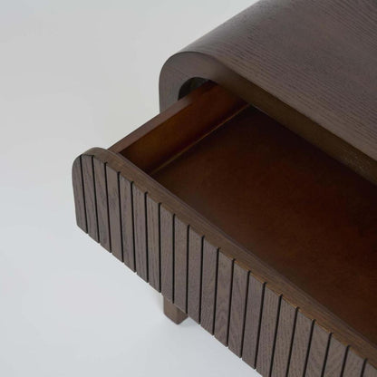 Marcel Bedside 1 Drawer Dark Walnut