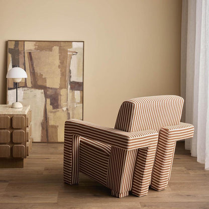 Atelier Armchair Terracotta Stripe