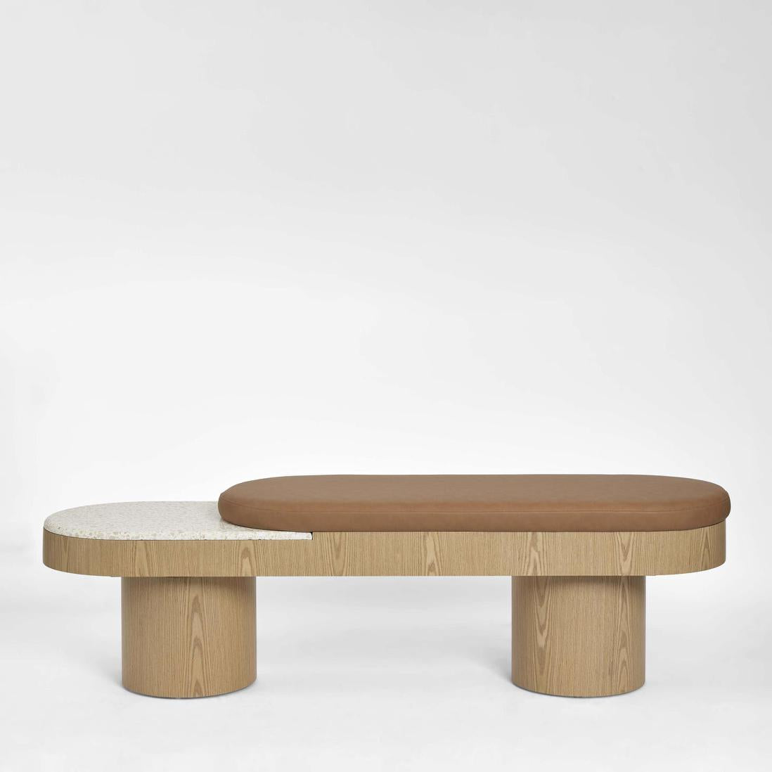 Arlo Bench Light Oak & Terrazzo