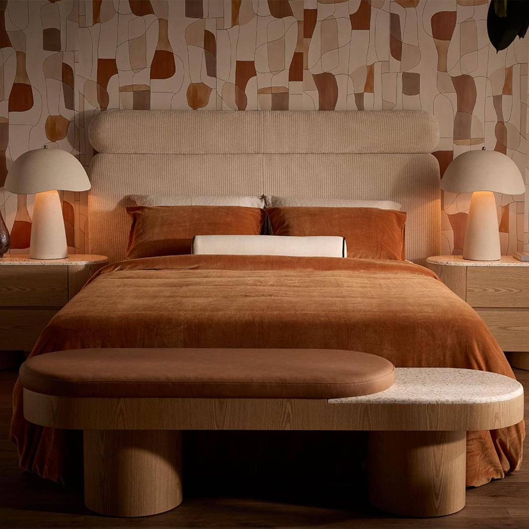 Arlo Bench Light Oak & Terrazzo