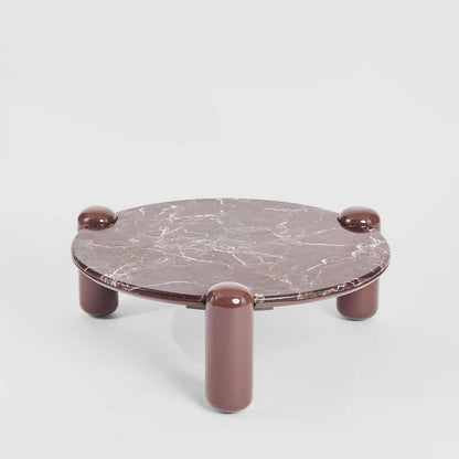 Nobo Coffee Table Large Matt Red Vein Marble/High Gloss