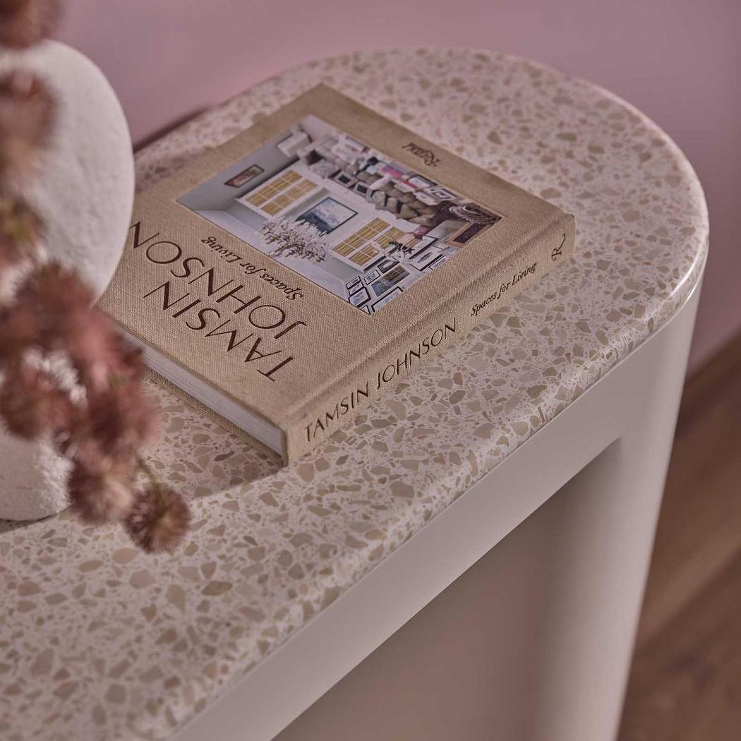 Sable Console - Terrazzo Stone/High Gloss