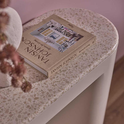 Sable Console - Terrazzo Stone/High Gloss
