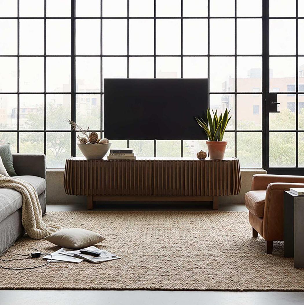 Bow Entertainment Unit Dark Walnut