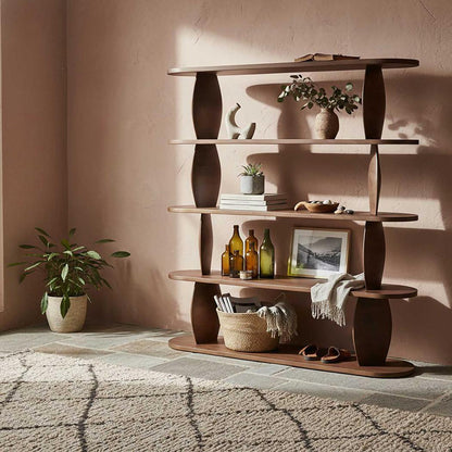Pebble Shelf Dark Walnut