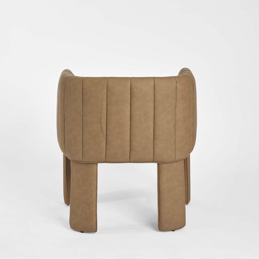 Clara Dining Chair with Arms Tan
