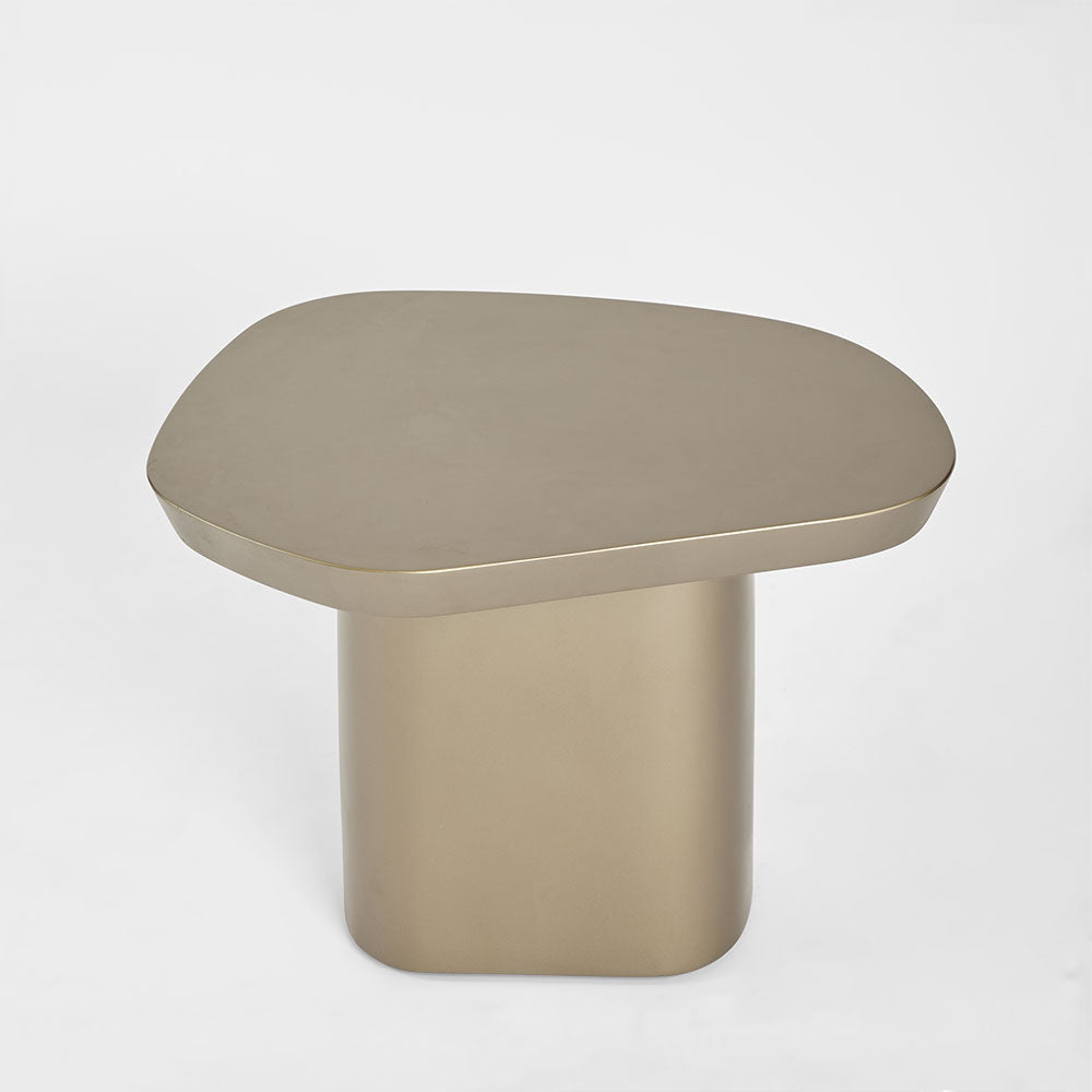 Plinth Coffee Table Brushed Nickel