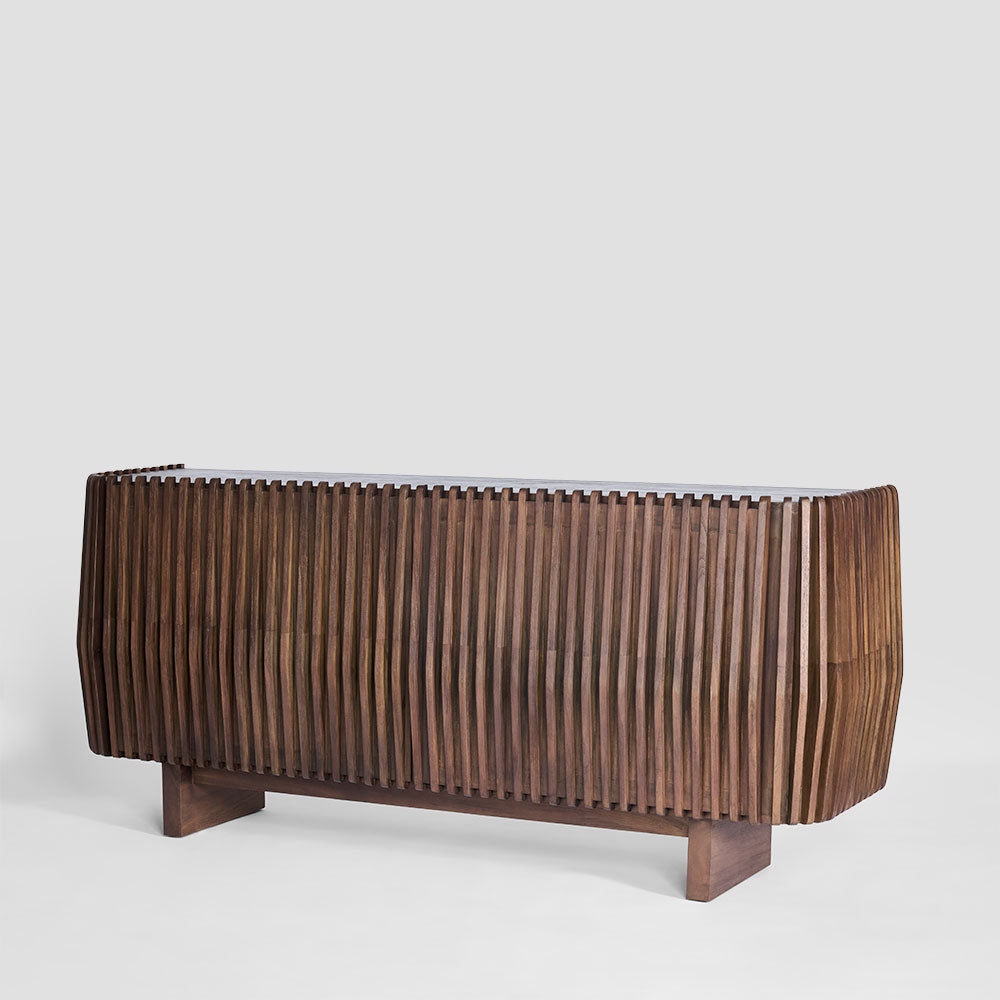 Bow 2 Door Buffet Dark Walnut