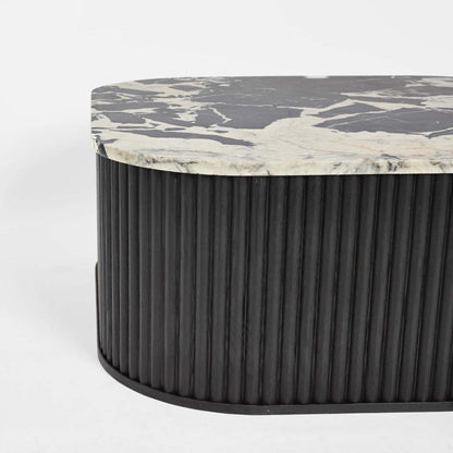 Noir Marble & Black Oak Coffee Table