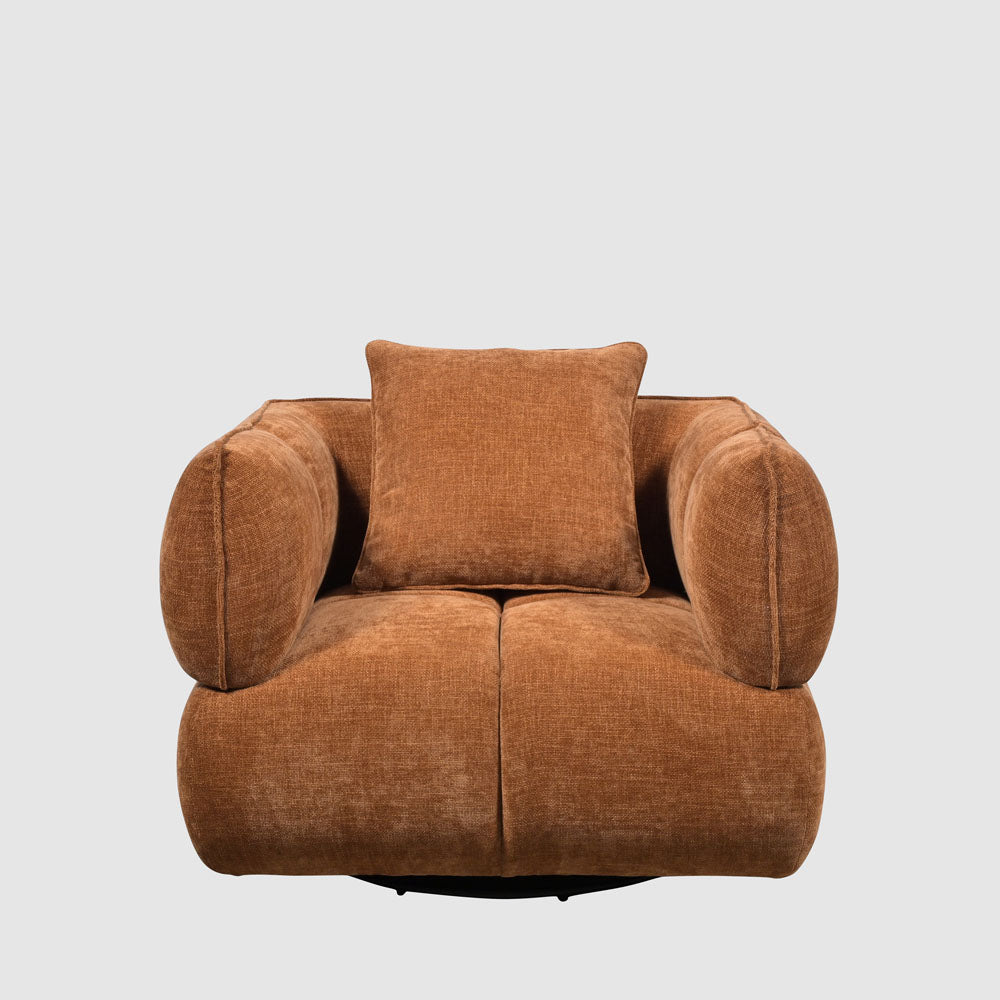 Piper Swivel Armchair Sienna Brown