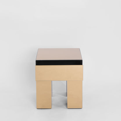 Vitreous Mirror Bedside 1 Drawer Copper