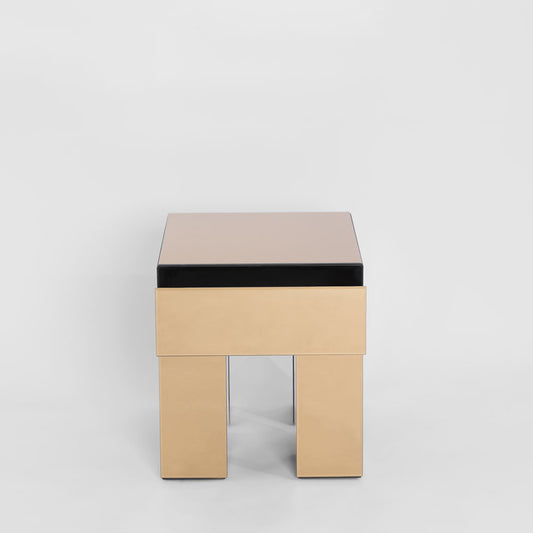 Vitreous Mirror Bedside 1 Drawer Copper