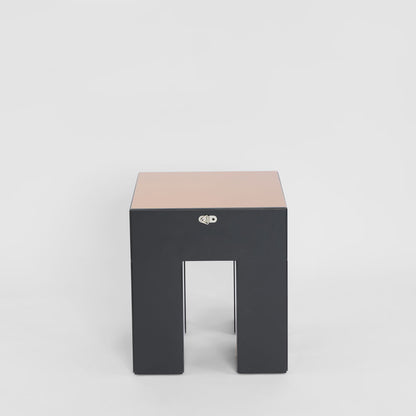 Vitreous Mirror Bedside 1 Drawer Copper