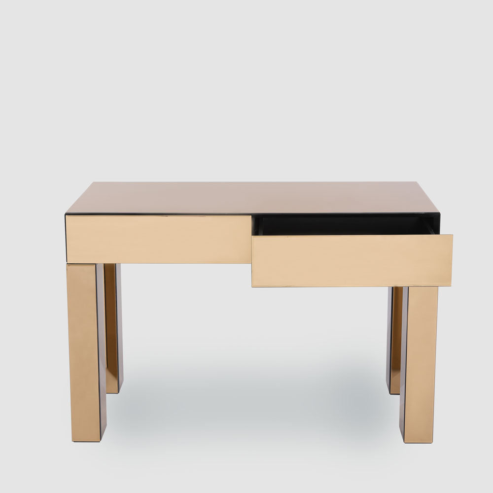 Vitreous Mirror Console 2 Drawer Copper