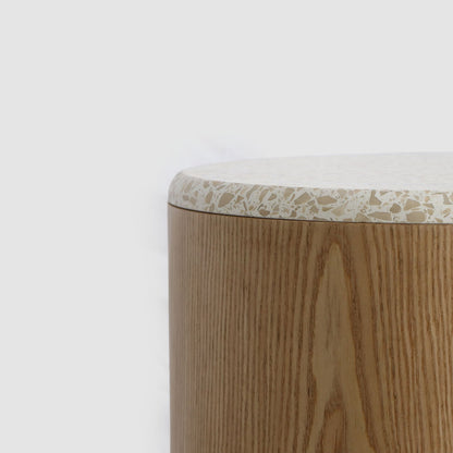 Arlo Side Table Light Oak & Terrazzo