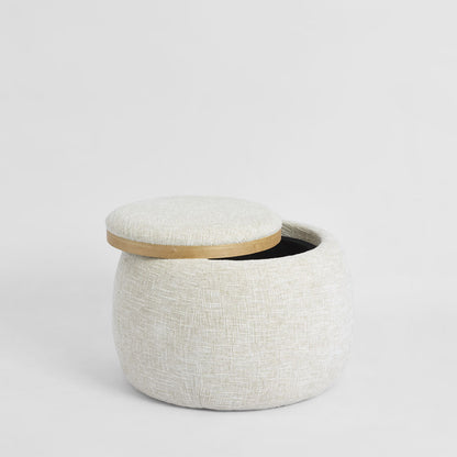 Cove Side Table/Storage Ottoman Oak/Natural