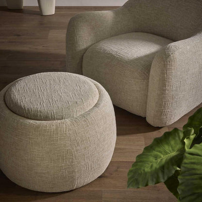 Cove Side Table/Storage Ottoman Oak/Natural