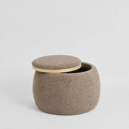 Cove Side Table/Storage Ottoman Oak/Brown