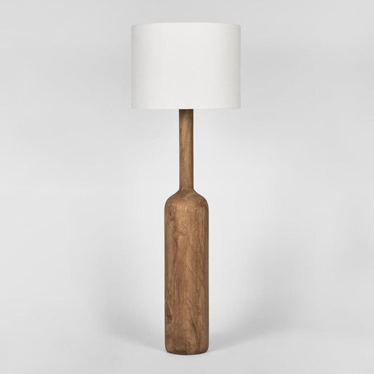 Flask Wood Floor Lamp Base Saddle- Base Only