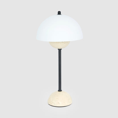 Tondo Travertine Table Lamp
